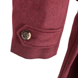 Abercrombie & Fitch Maroon Wool Blend Belted Trench Coat - Size L