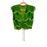 Altuzarra Green Tie Dye Ruched Top - Size 36 (We Have Matching Skirt)
