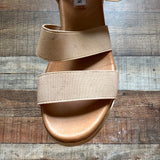 Steve Madden Tan Bandi Cork Wedge Sandals- Size 7 (see notes)