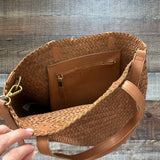Madewell Brown Suede Cow Leather Laced Tote