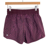Lululemon Maroon/Black Pattern Running Shorts- Size 6