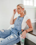 C'est Toi Medium Wash Distressed Overalls- Size S (sold out online)