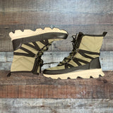 Scoop Olive and Black Snow Boots- Size 8 (see notes)
