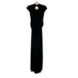 Proenza Schouler Black Silk Blend Textured Knit with Back Cut Outs and Ties Dress- Size 2 (see notes)
