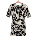 Mango Black and White Printed Dress- Size 2 (see notes)