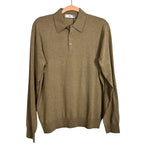 MNG Tan Long Sleeve Polo Shirt NWT - Size S