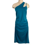 Grace Karin Teal Split Shoulder Strap Ruched Sides Dress NWT- Size XL