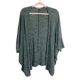Cherish Heathered Grey Dolman Sleeve Open Front Cardigan- Size M/L