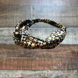 No Brand Black Floral Twist Head Band