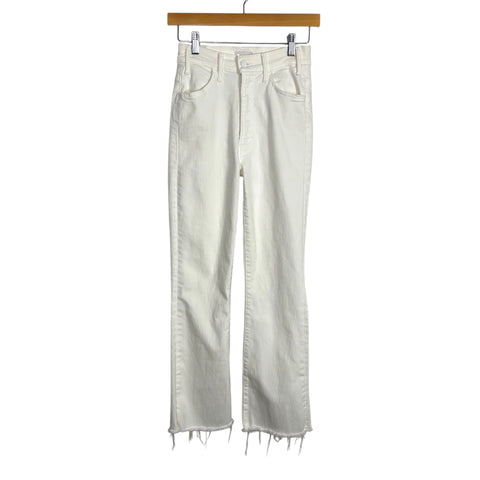 Mother The Hustler Ankle Fray White Jeans - Size 25 (Inseam 26" - See Notes)