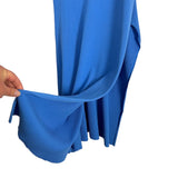 A.L.C. Blue Ribbed Knit with Cut Out and Asymmetrical Hem and Slit Maxi Dress- Size XS (see notes, sold out online)