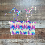 Peixota Tie Dye Smocked Bikini Top- Size S (we have matching bottoms)