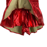 Peach Love Red Metallic Skort- Size S