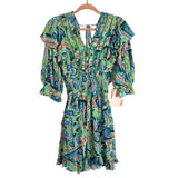 Alivia Mint Paisley Hearts Ruffle Dress NWT- Size S (sold out online)