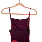 Blue Blush Burgundy Floral Dress - Size S (See Notes)