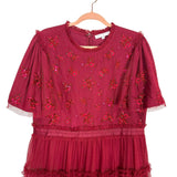 Ivy City Co Red Anastasia Tiered Beaded Embellished Tulle Dress - Size XXL (Sold Out Online!)