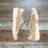 Dolce Vita Tan and White Eyelet Sneakers- Size 8 (Great Condition)