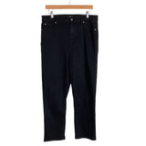 7 For All Mankind Black High Waist Cropped Straight Jeans-Size 32 (Inseam 26”, sold out online)