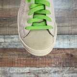 P448 Camo Iridescent Green Sparkle Lace Sneakers - Size 37 (See Notes)