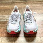 HOKA White Aqua/Orange Sneakers- Size 7.5 (see notes)