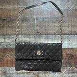 Marc Jacobs Black Foldover Chain Clutch
