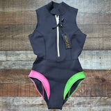 Cynthia Rowley Black Sleeveless Wetsuit One Piece NWT- Size XS