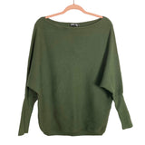 Fashion Olive Wide Neck Dolman Sleeve Sweater NWT- Size S