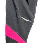 TASC Grey with Pink Back Zipper and Reflector Cropped Leggings- Size XS (Inseam 17”)