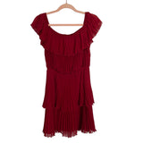 Ali & Jay Los Angeles Wine Pleated Dress- Size S (see notes)