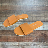 Hari Mari Camel Leather Slide Sandals- Size 6
