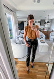 Crescent Sleeveless Shoulder Pads Sweatshirt Top - SIze S