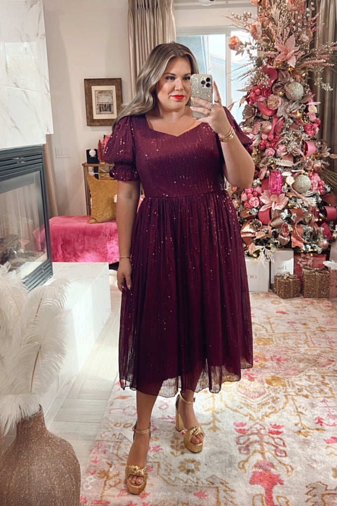 Ivy City Plum Sequin Dress NWT- Size XXL (sold out online) The Saved Collection Ivy City Plum Sequin Dress NWT- Size XXL (sold out online) The Saved Collection