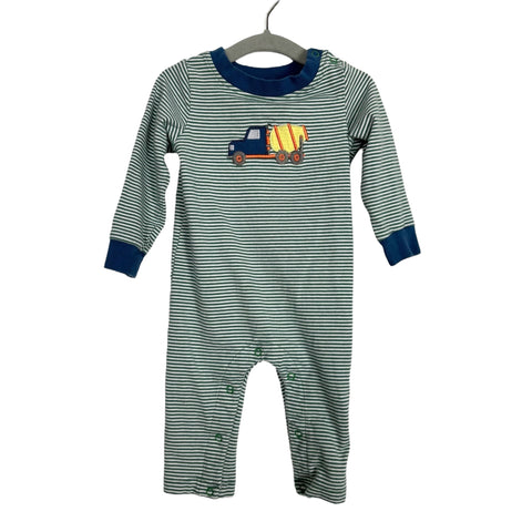 Ishtex Green Striped Cement Truck Outfit - Size 9M