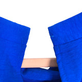 No Brand Royal Blue Drape Neckline Faux Wrap Dress- Size L (see notes)