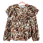 Something Navy Cream Floral Ruffle Blouse NWT- Size XXL (sold out online)