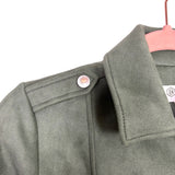 Candace Cameron Bure Olive Faux Suede Moto Jacket - Size XXXSP (See Notes, sold out online)