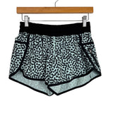 Lululemon Blue and Black Animal Print Lined Shorts- Size 6
