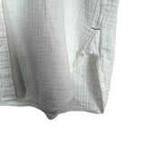 J Crew Classic White Gauze Side Slit Button Up Top-Size 14