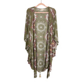 Altar'd State Olive/Berry Patterned with Back Tassel Kimono- Size S/M (see notes)