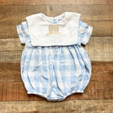 The Gray Kate Lot Blue Checked Cowboy Boot Walker Bubble- Size 9M