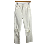 Abercrombie & Fitch White The Ankle Straight Ultra High Rise Jeans - Size 27/4R (Inseam 25" - See Notes)