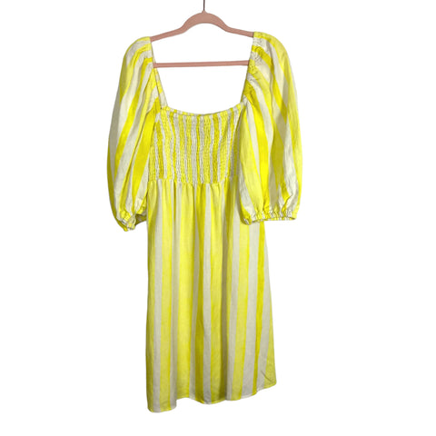 Tuckernuck Yellow and White Smocked Bodice Dress- Size XL (sold out online)