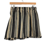 Judith March Cream Black Gold Faux Wrap Skirt- Size S