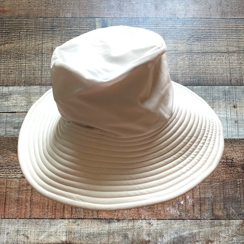 Infamous Swim Adult White Bucket Hat with Strap (see notes)