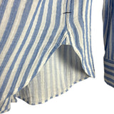 J. Crew Classic White/Blue Striped Cotton/Linen Blend Gauze Button Up- Size 8 (sold out online)