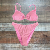 Abercrombie & Fitch Pink Metallic Gold Bikini Bottoms NWT- Size S (we have matching top)