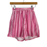 No Brand Pink Striped Smocked Top Short Set- Size S