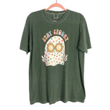Comfort Colors Dark Sage Stay Spooky Tee- Size L