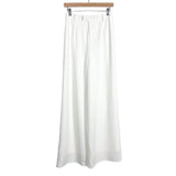 Missguided White Textured Wide Leg Pants- Size 6 (Inseam 33”)