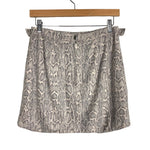 Free People Snakeskin Print Front Zipper Hem Skirt- Size 4